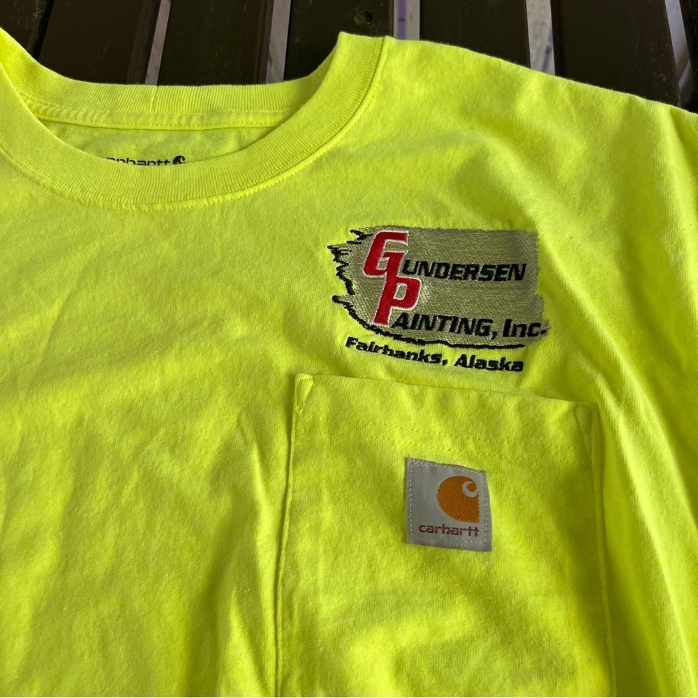 Gundersen Painting Fairbanks, Alaska Pocket Tee on Carhartt K87 Blank (2XL)